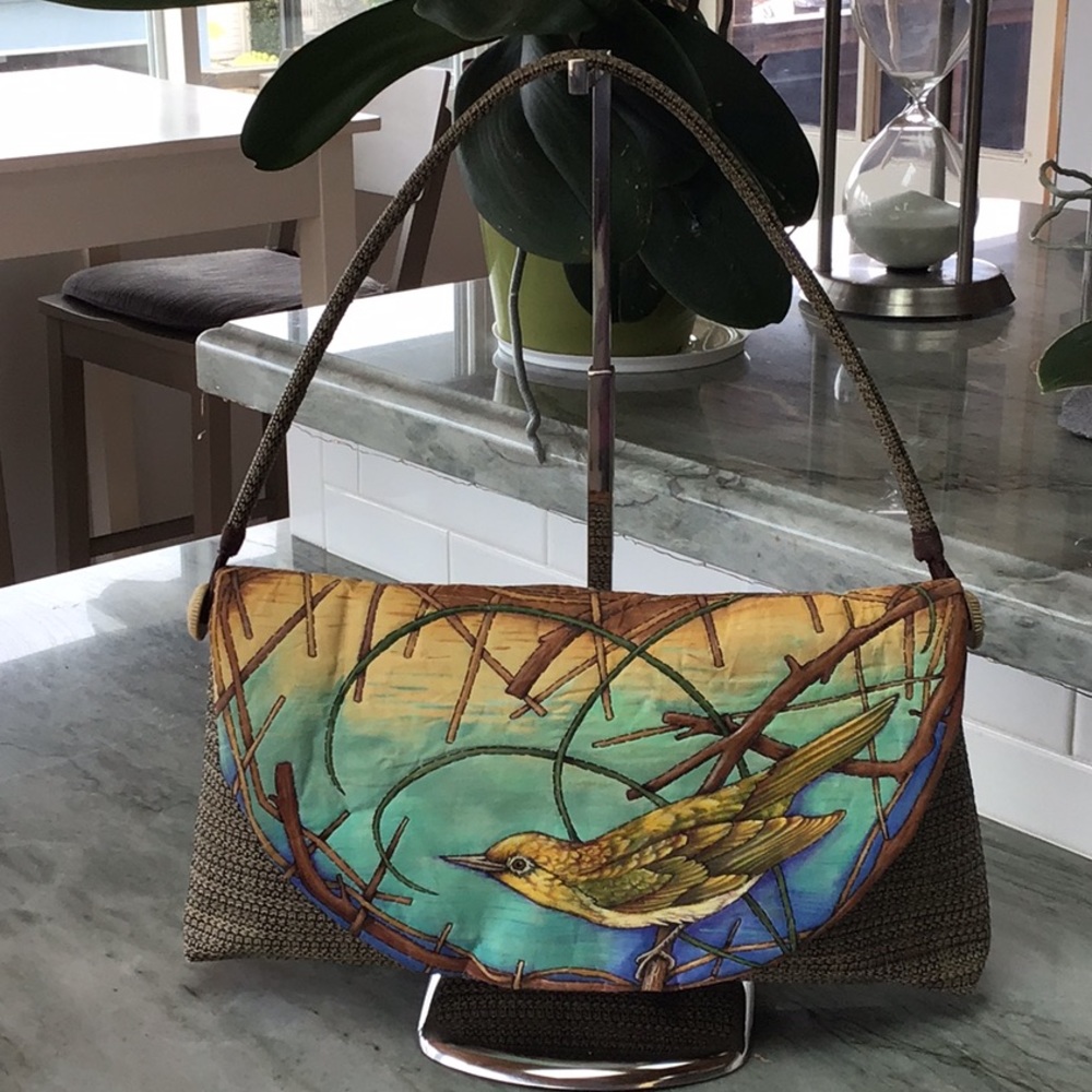 MarthaNina Bird Shoulder Bag Clutch Hand Crafted